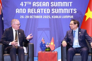 范明政总理会见澳大利亚总理安东尼·阿尔巴尼斯。