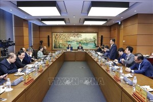 国会代表分组讨论。