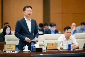 科学技术部部长阮孟雄发表讲话 。