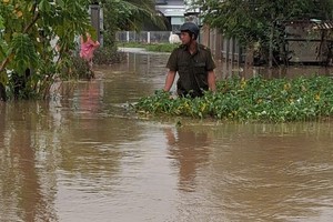 垒河乡数百间民房被洪水淹没。