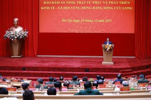 政府总理范明政在河内主持召开了“保障安全秩序，为九龙江平原地区社经发展服务”会议。