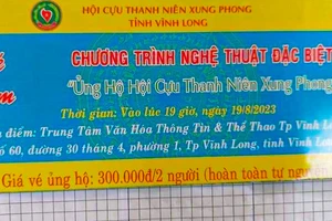 Chương trình nghệ thuật gây quỹ ở Vĩnh Long bị tuýt "còi" vì chưa được cấp phép