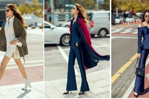 Phạm Hương với street style thanh lịch trên đường phố Seoul