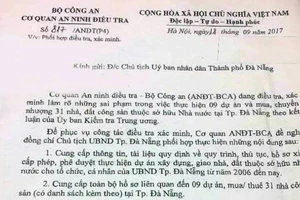 Bộ Công an yêu cầu Chủ tịch UBND TP Đà Nẵng phối hợp điều tra việc mua bán nhà công sản