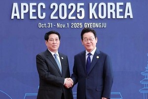 越南国家主席梁强与韩国总统李在明合影（图：互联网）。