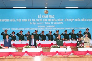 2025年越印联合国维和双边演习开幕式。