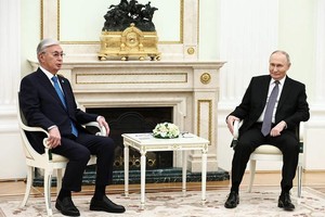 哈萨克斯坦总统托卡耶夫于11月11日会见了俄罗斯总统普京。图：塔斯社