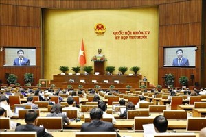 越南第十五届国会第十次会议场景。图：越通社