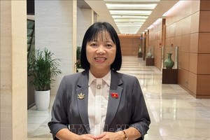 海防市代表团成员阮氏越娥。 图：越通社