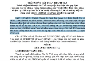 Sở Y tế Lâm Đồng “phản pháo” kết luận thanh tra về việc chi sai gần 56 tỷ đồng