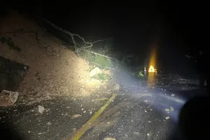 Điểm sạt lở trên Quốc lộ 20 đoạn qua phường Xuân Trường - Đà Lạt