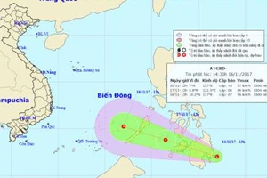 Xuất hiện áp thấp nhiệt đới ở gần biển Đông