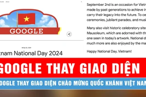 Google đã thay đổi giao diện mừng ngày Quốc khánh của Việt Nam (ảnh chụp màn hình)