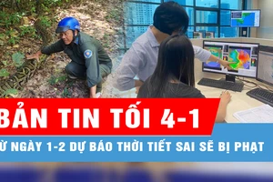 Bản tin tối 4-1: Từ 1-2 dự báo thời tiết sai sẽ bị phạt; Phát hiện trăn gấm "khổng lồ" dài 4m, nặng gần 100kg tại Phú Quốc