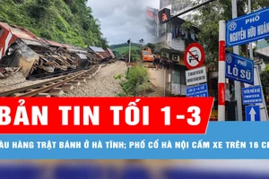 Bản tin tối 1-3: Hiện trường tàu hàng trật bánh, đường sắt Bắc - Nam tê liệt; Phố cổ Hà Nội thông thoáng sau khi cấm xe trên 16 chỗ 