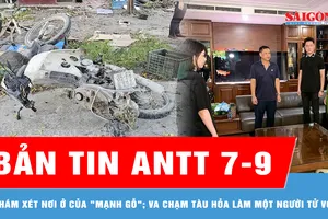 Bản tin ANTT 7-9: Khám xét khẩn cấp nơi ở của trùm giang hồ "Mạnh gỗ"; Xe máy va chạm tàu hỏa làm một người tử vong