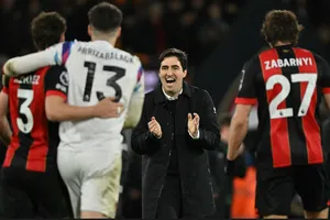 Andoni Iraola, được chụp hình khi ăn mừng chiến thắng vang dội của Bournemouth trước Nottingham Forest, có thể sẽ trở thành mục tiêu săn đón. Ảnh: Glyn Kirk/AFP/Getty Images