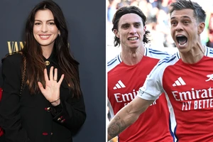 Ngôi sao Hollywood Anne Hathaway "mơ giấc mơ" về vinh quang cùng Arsenal