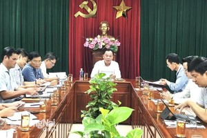 同奈省人委会主席与3个工业区代表举行会议。 