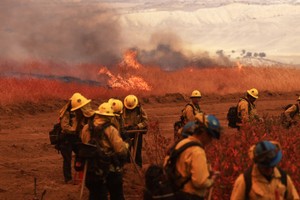 美国加州多场野火燃烧：至少7人受伤、危及数千栋建筑