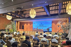 新闻发布会现场。图自越通社