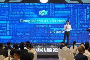 “人工智能——岘港发展新动力”研讨会现场。图自越通社 