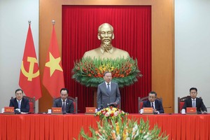 苏林总书记致辞。图自越通社 