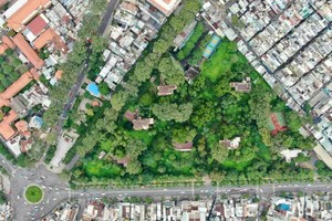  从高空俯瞰胡志明市茉莉园坊李太祖街1号地块。