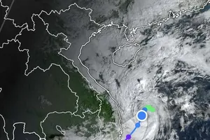 12月2日上午7时卫星云图。 