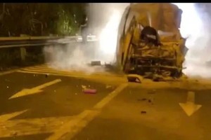 事故现场。（视频截图）