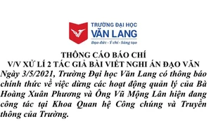 Vụ “Thu hồi sách vì có tác giả đạo văn”: Dừng mọi hoạt động quản lý với hai tác giả đạo văn