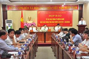 Họp báo 50 năm Ngày Giải phóng tỉnh Bình Phước