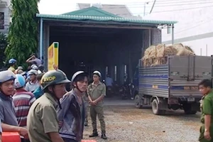 hiện trường xảy ra vụ xô xát.