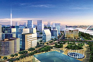 A view of Thu Thiem new urban area in the future in District 2, HCMC (Photo: SGGP)