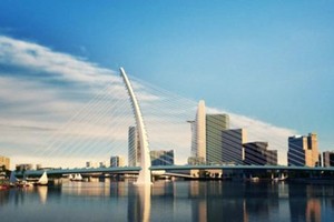 An artist’s impression of bridge Thu Thiem 2, which is under construction and expected to complete in April 2018