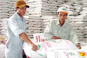 Workers carry sugar bags at a warehouse in the Mekong Delta (Illustrative photo: SGGP)