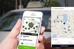 Seven taxi firms of Vietnam have developed their own car hailing applications, besides Uber and Grab, under a Government approved pilot project to apply science and technology in passenger transportation. (Photo: techz.vn)