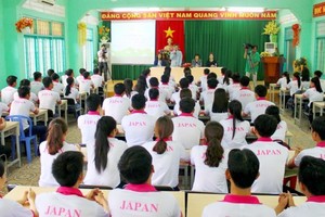 A training course for Vietnamese guest workers to Japan in the Mekong Delta province of Dong Thap (Illustrative photo: SGGP)