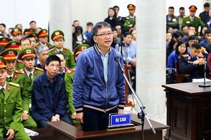 Trinh Xuan Thanh, former chairman of PetroVietnam Construction JSC , appeared on January 8 trial.