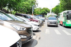 A chargeable parking spot in Le Lai street, District 1, HCMC (Photo: SGGP)
