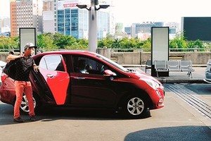 An Uber cab in HCMC (Photo: SGGP)