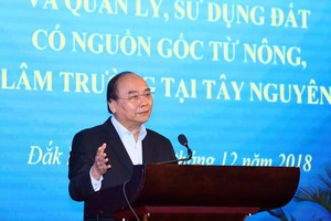 Prime Minister Nguyen Xuan Phuc speaks at the conference (Photo VNA)