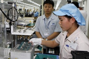 A Samsung's mobile phone production line in Bac Ninh (Source: VNA)