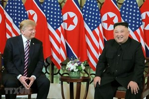 US President Donald Trump and DPRK leader  Kim Jong-un at their second summit in Hanoi (Photo: VNA)