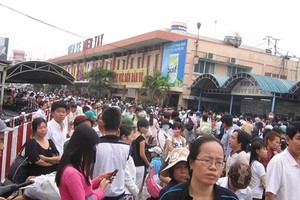 Passegers at Mien Tay coach station (Photo: SGGP)