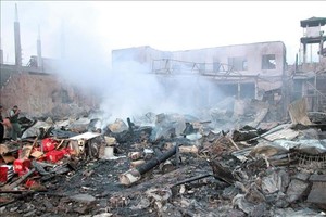 The scene of bloody bombing in Kuta town on Bali Island, Indonesia, on October 12, 2002 (Source: AFP/VNA)