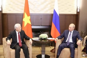 Party General Secretary and President Nguyen Phu Trong meets with President of the Russia Federation V. V. Putin during his official visit to Russia in 2018. (Photo: VNA)