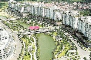 A water regulatory reservoir in HCMC (Photo: SGGP)