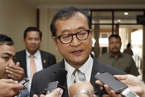 Exile leader of the dissolved Cambodia National Rescue Party (CNRP) Sam Rainsy (Photo: AFP/VNA)