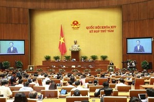 Minister of Industry and Trade Tran Tuan Anh answers deputies' questions (Photo: VNA)